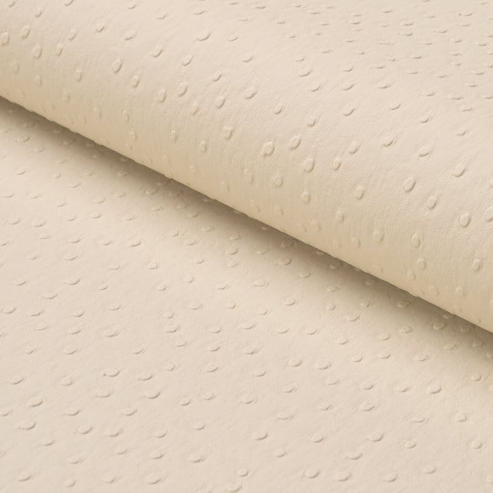 Schumacher Ostrich Vegan Leather Cream Fabric Sample 87281