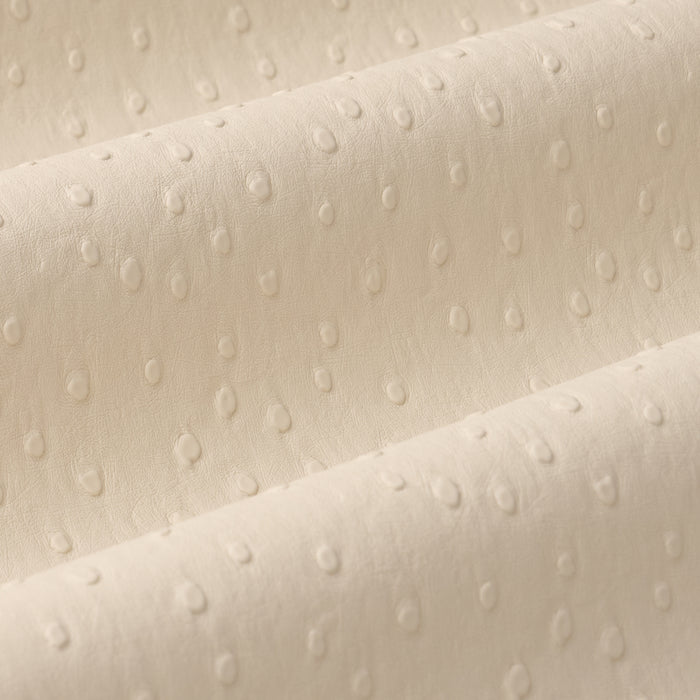 Schumacher Ostrich Vegan Leather Cream Fabric Sample 87281