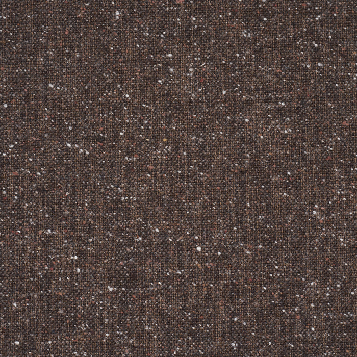 Schumacher Clarke Donegal Wool Blend Dark Brown Fabric Sample 87313