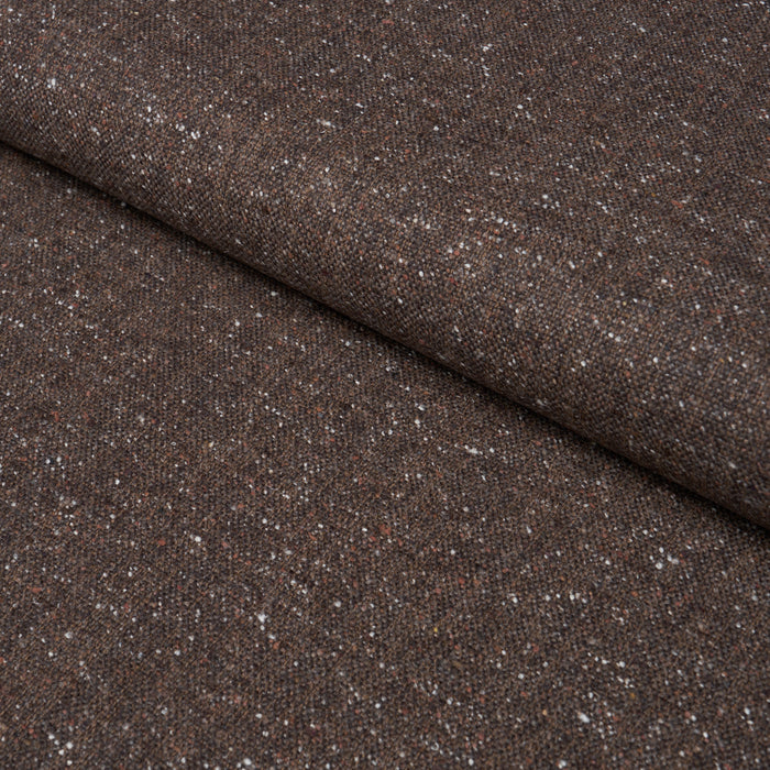 Schumacher Clarke Donegal Wool Blend Dark Brown Fabric 87313