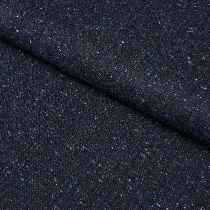 Schumacher Clarke Donegal Wool Blend Navy Fabric Sample 87316