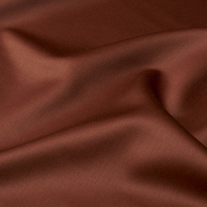Schumacher Donovan Merino Wool Sateen Rust Fabric Sample 87323