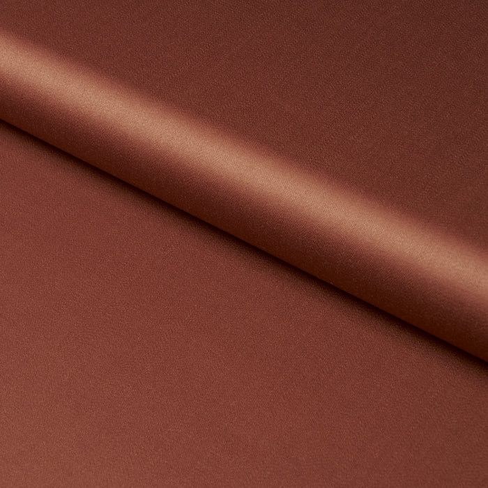 Schumacher Donovan Merino Wool Sateen Rust Fabric 87323