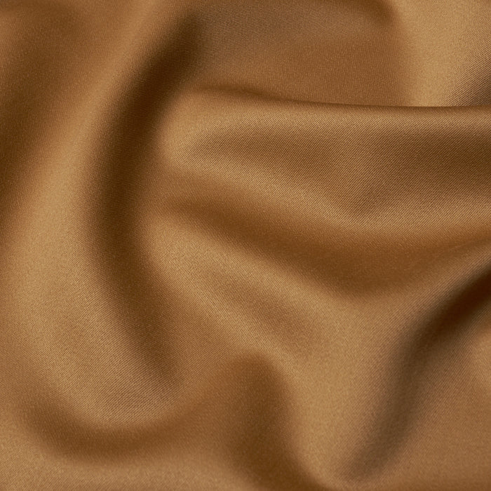 Schumacher Donovan Merino Wool Sateen Caramel Fabric 87324