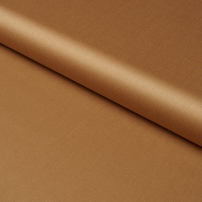 Schumacher Donovan Merino Wool Sateen Caramel Fabric 87324