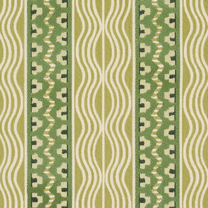 Schumacher Creme Anglaise Juniper Green Fabric Sample 87452