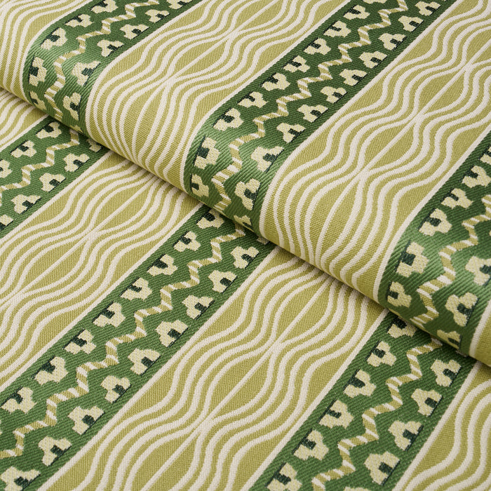 Schumacher Creme Anglaise Juniper Green Fabric 87452