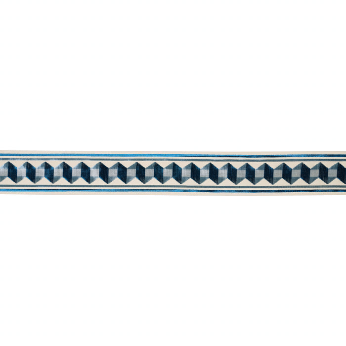 Schumacher Jilly Velvet Tape Staffordshire Blue Trim Sample 87460