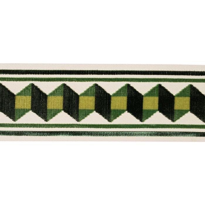 Schumacher Jilly Velvet Tape Pear Green Trim 87462