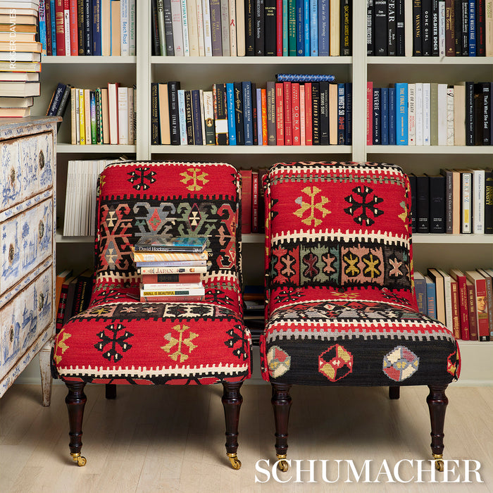 Schumacher Sahane Pomegranate Red Fabric 87470