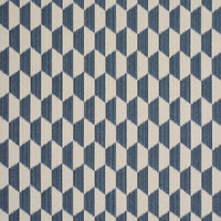 Schumacher Dena Diamond Ikat Performance Indigo Fabric 87490
