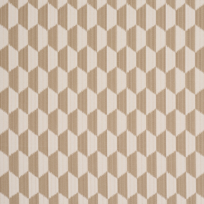 Schumacher Dena Diamond Ikat Performance Natural Fabric 87491