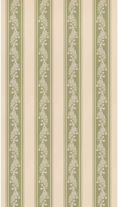 GP & J Baker Aldbury Stripe Green Fabric BF11121.735.0