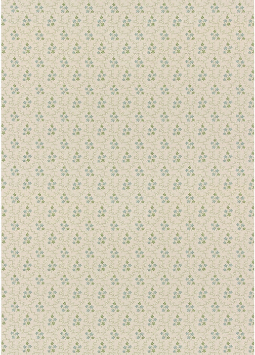 GP & J Baker Posy Green/Aqua Fabric BP11105.2.0