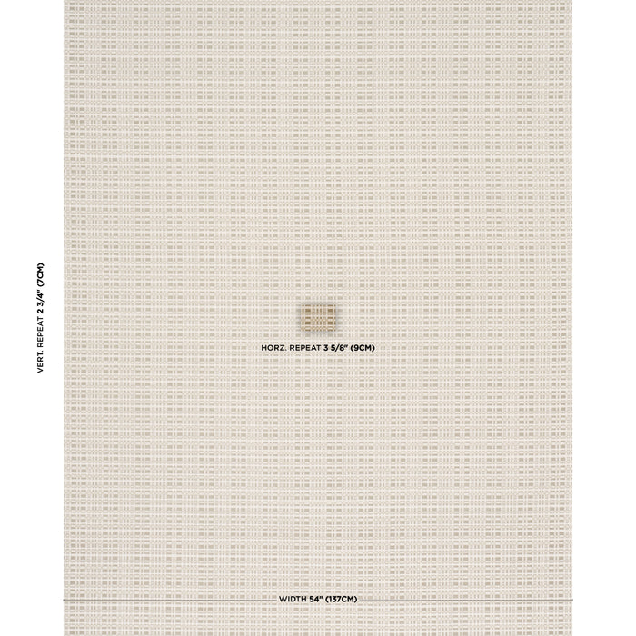 Schumacher Marja Plaid Performance Neutral Fabric Sample 87500