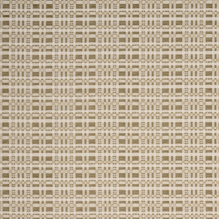 Schumacher Marja Plaid Performance Neutral Fabric Sample 87500