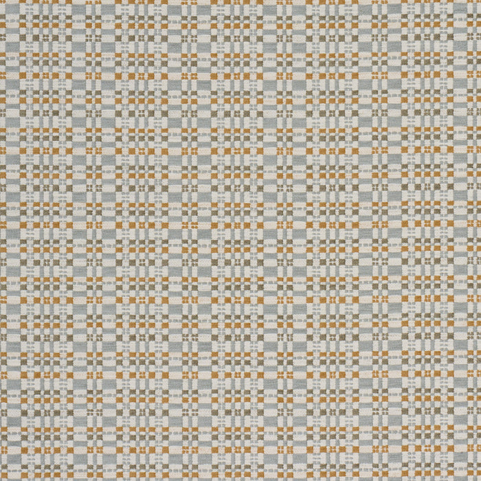 Schumacher Marja Plaid Performance Aqua Fabric 87501