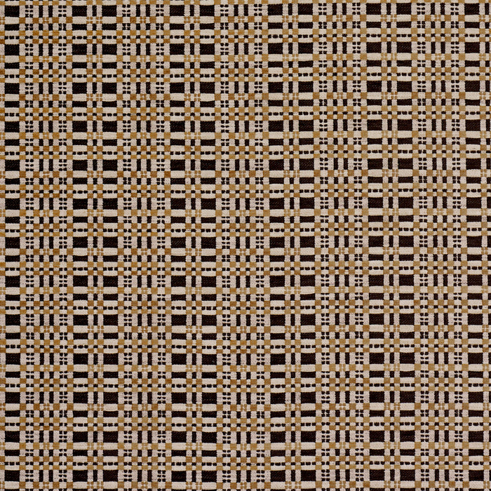Schumacher Marja Plaid Performance Brown Fabric 87502