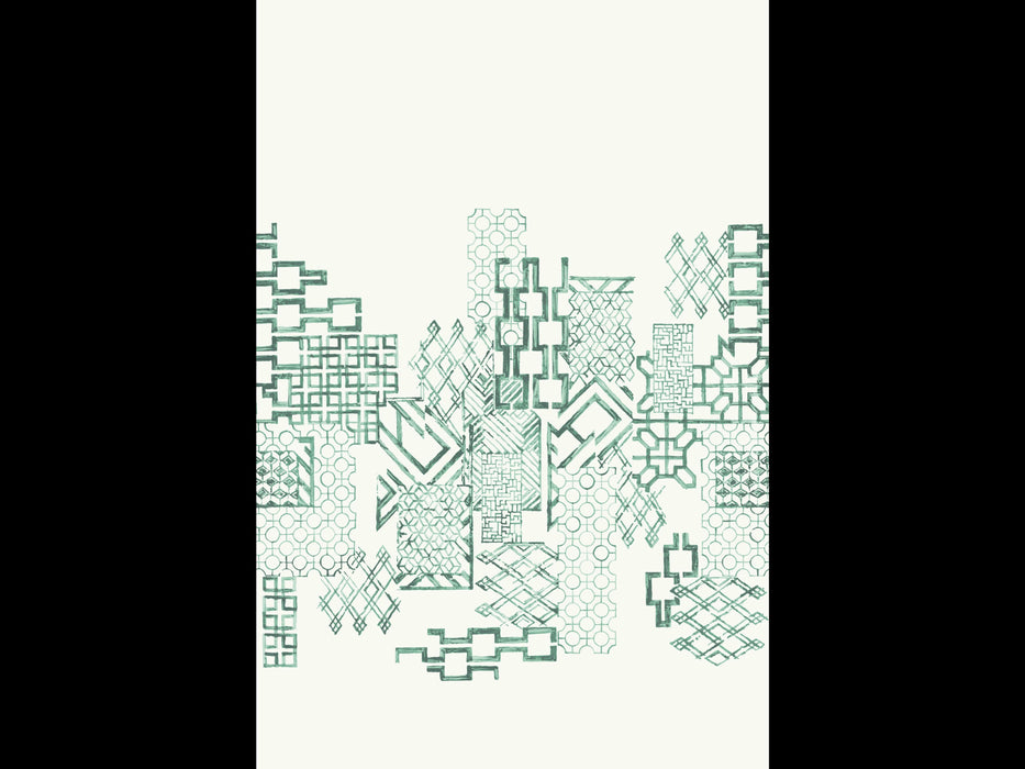 No.9 Thompson Portcullis Toll Coated 3 Drops Verdigris Wallpaper N9021045001