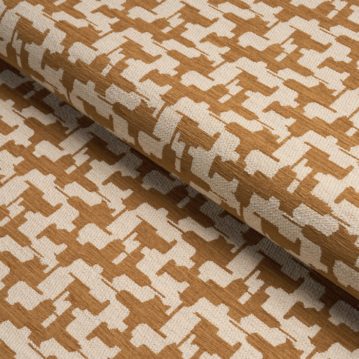 Schumacher Alina Performance Ochre Fabric 87521