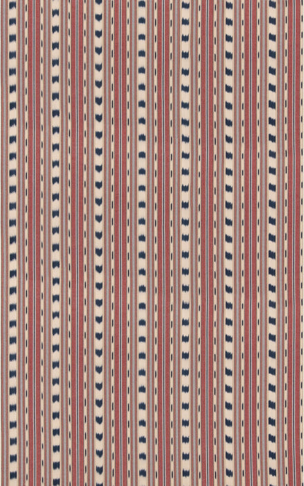 GP & J Baker Basil Stripe Red/Indigo Fabric Sample BF11114.5.0