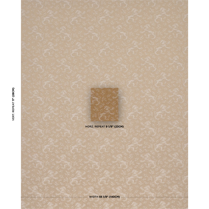 Schumacher Ewan's Beasts Wheat Fabric Sample 87541