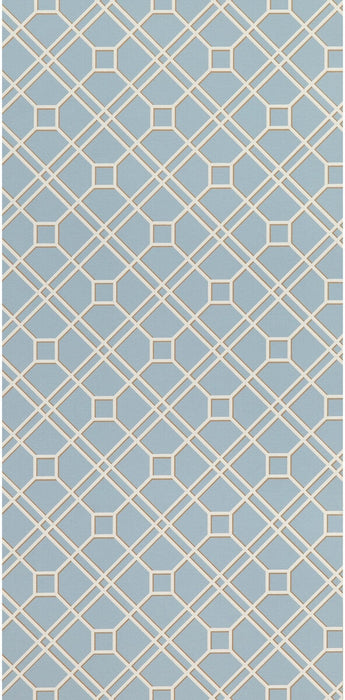 GP & J Baker Langdale Trellis Soft Blue Wallpaper Sample BW45071.9.0