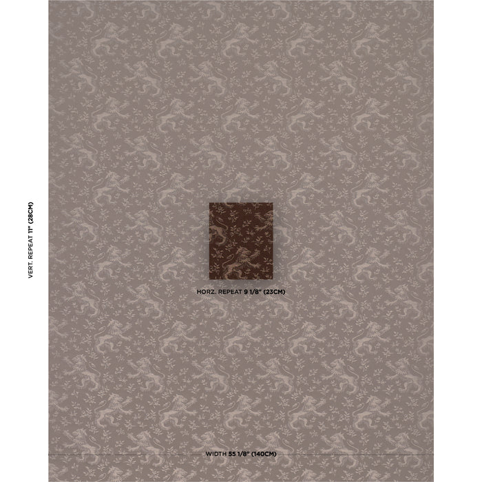 Schumacher Ewan's Beasts Brown Fabric 87542