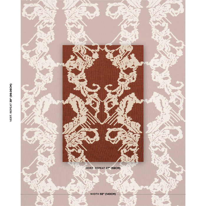 Schumacher Reversible Digital Damask Chartreuse Fabric 87550