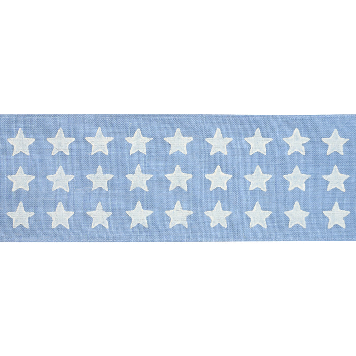 Schumacher Astra Block-Print Tape Sky Trim 87560