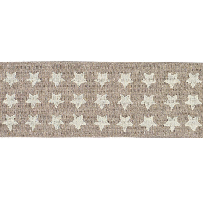 Schumacher Astra Block-Print Tape Neutral Trim Sample 87561