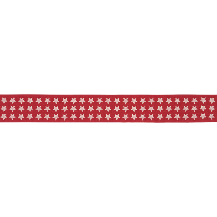 Schumacher Astra Block-Print Tape Red Trim 87562