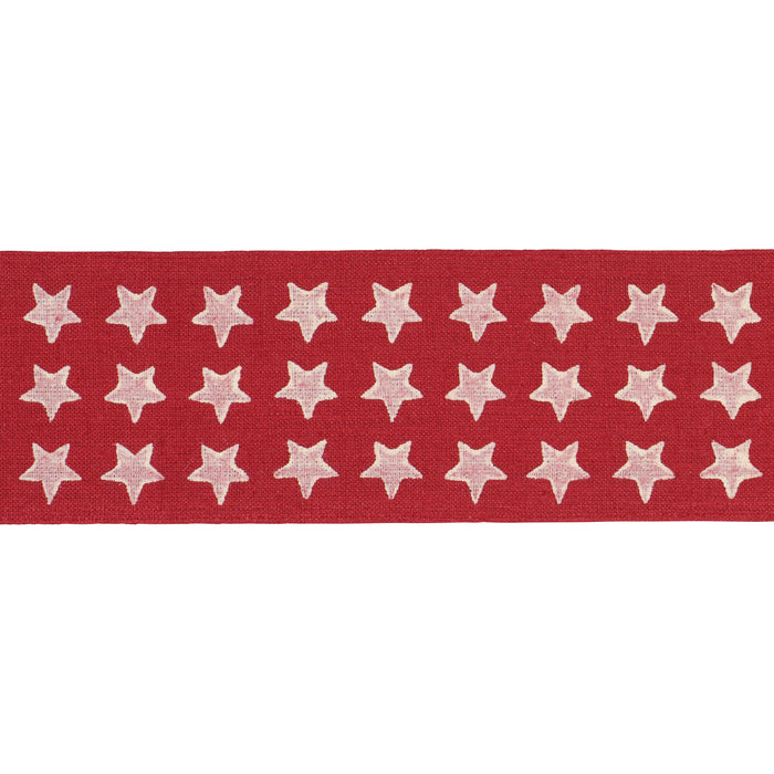 Schumacher Astra Block-Print Tape Red Trim 87562