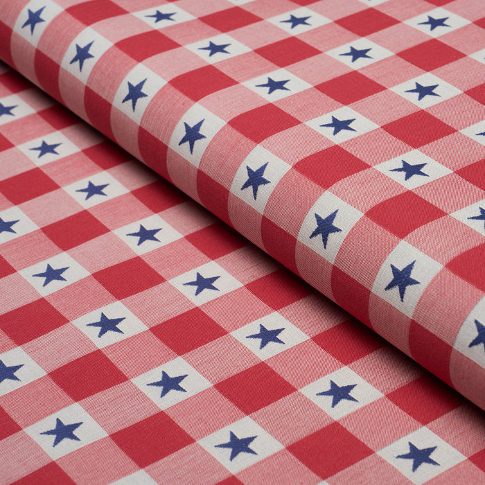 Schumacher Independence Plaid Americana Fabric Sample 87570
