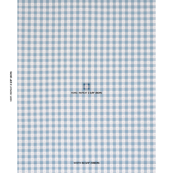 Schumacher Independence Plaid Blue Fabric Sample 87571