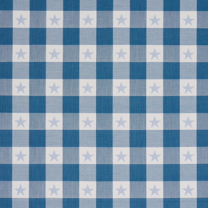Schumacher Independence Plaid Blue Fabric Sample 87571