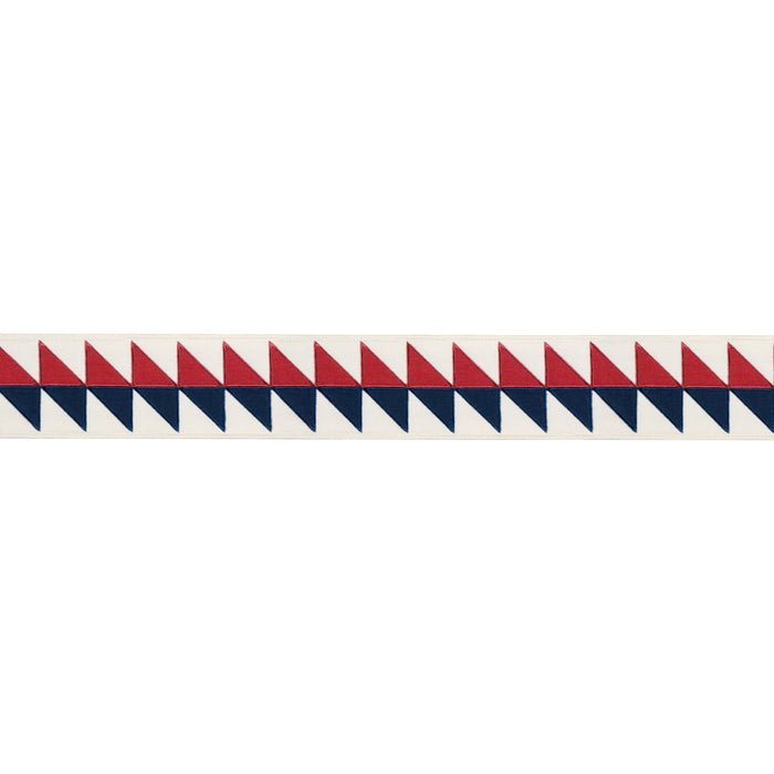 Schumacher Quilted Diamond Tape Americana Trim Sample 87581