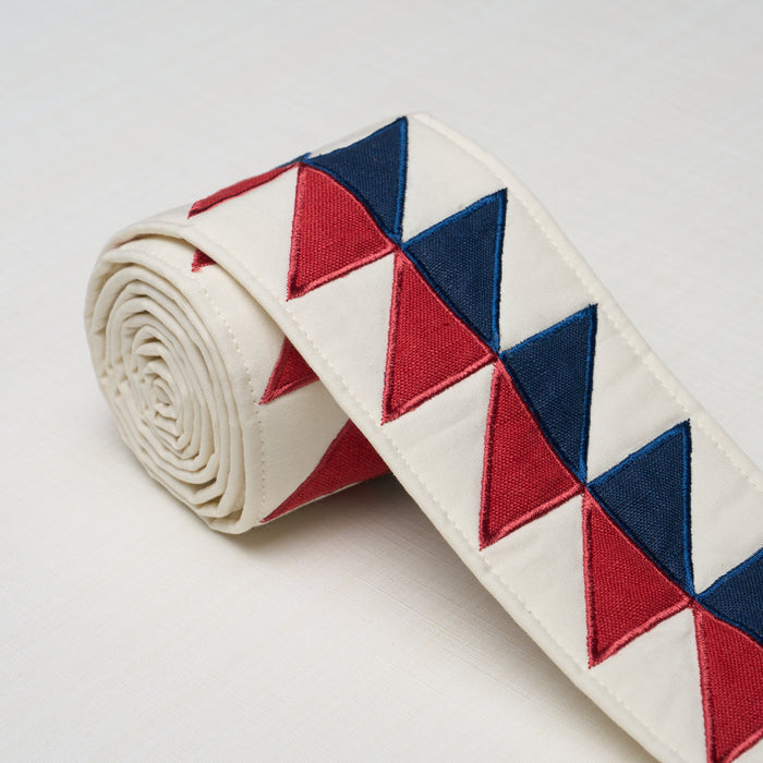Schumacher Quilted Diamond Tape Americana Trim Sample 87581