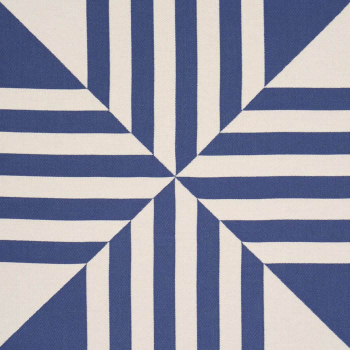 Schumacher Square In A Square Navy Fabric 87590