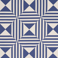 Schumacher Square In A Square Navy Fabric 87590
