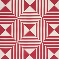 Schumacher Square In A Square Red Fabric 87591