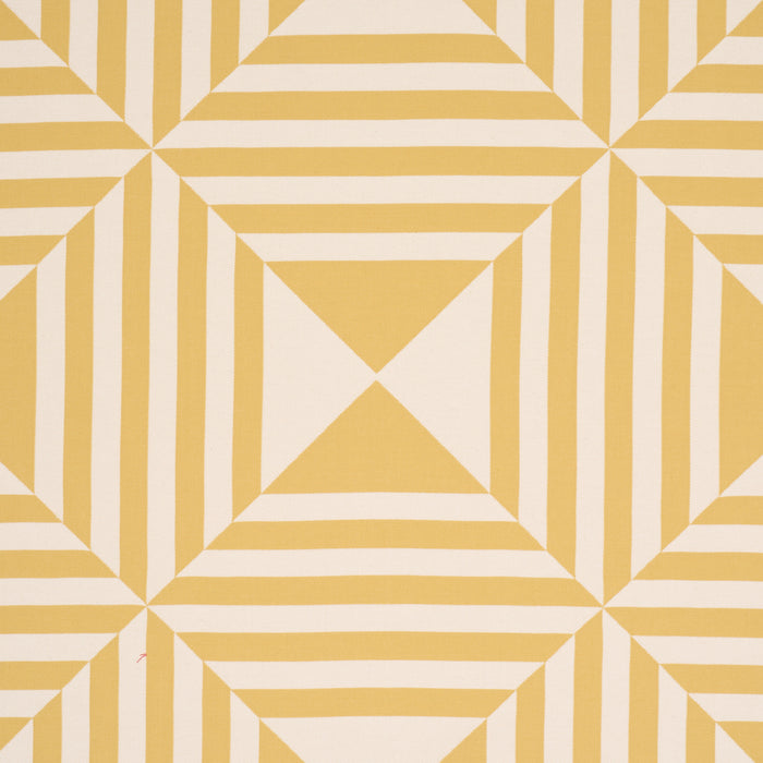 Schumacher Square In A Square Yellow Fabric Sample 87592