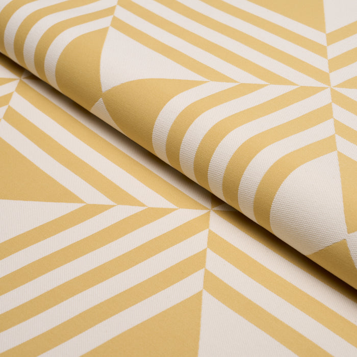 Schumacher Square In A Square Yellow Fabric 87592