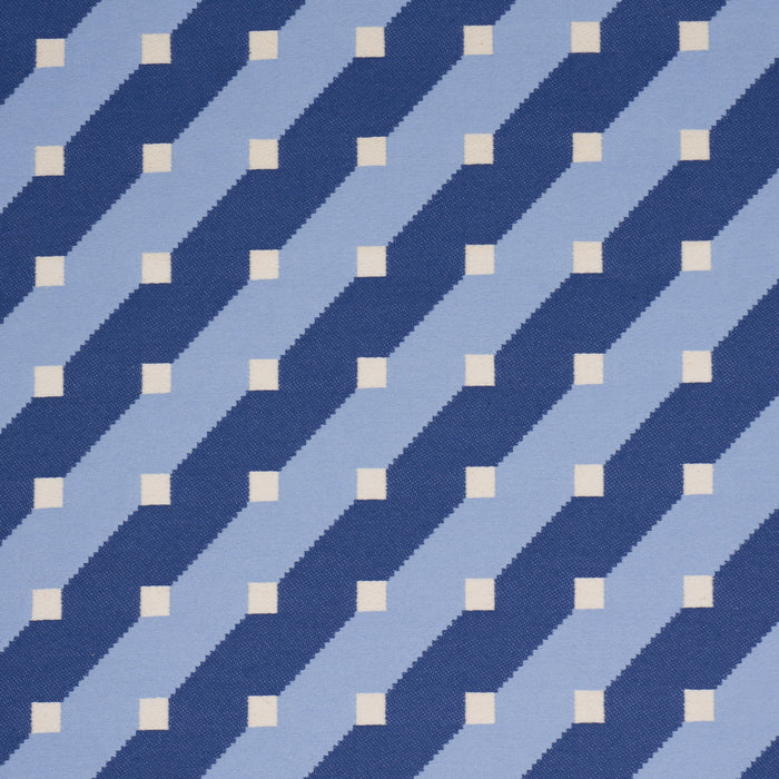 Schumacher Zilla Stripe Blues Fabric 87611