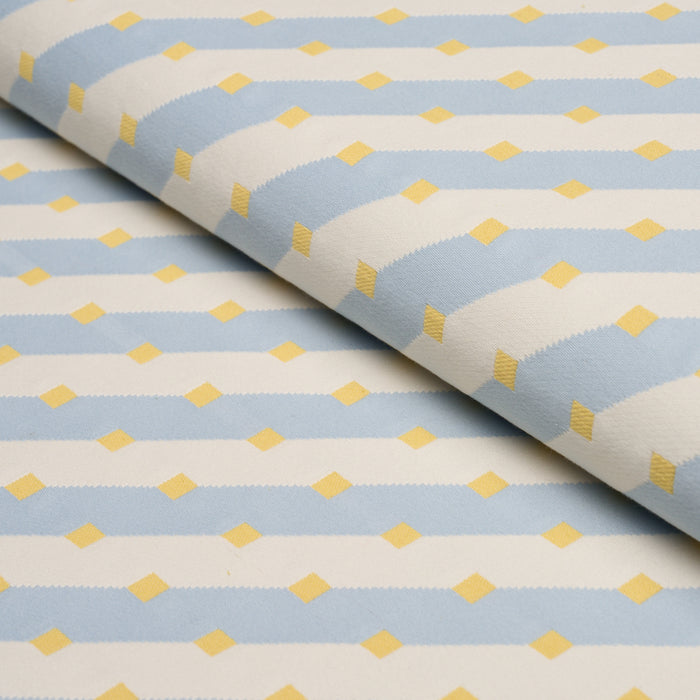 Schumacher Zilla Stripe Sky Fabric 87612