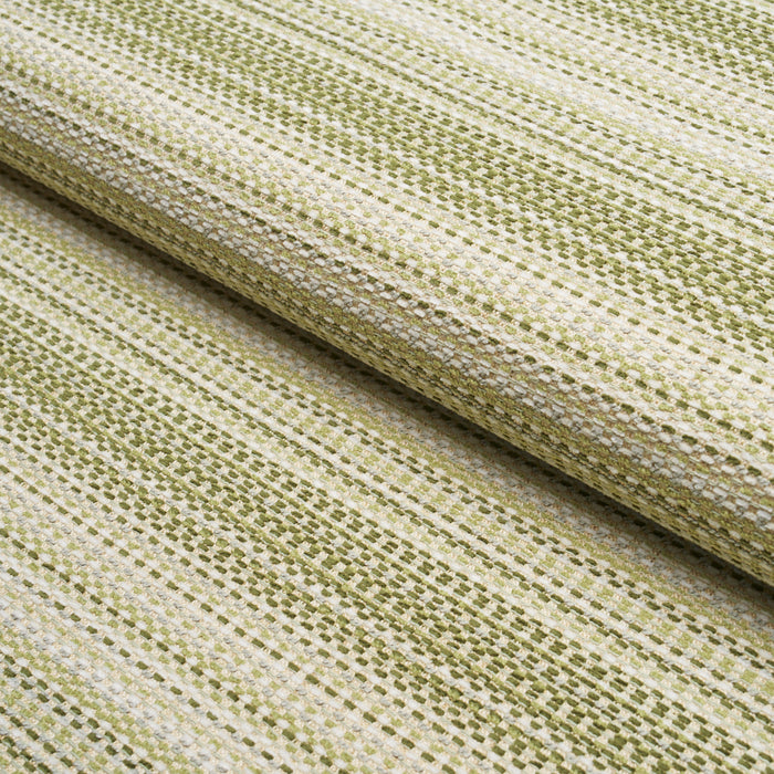 Schumacher Sabine Performance Stripe Green Fabric Sample 87641