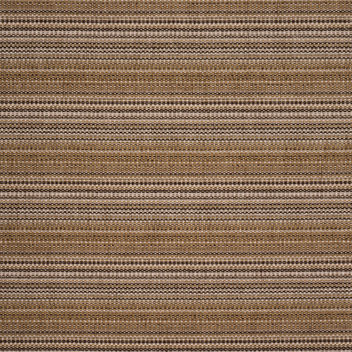 Schumacher Sabine Performance Stripe Sepia Fabric Sample 87642