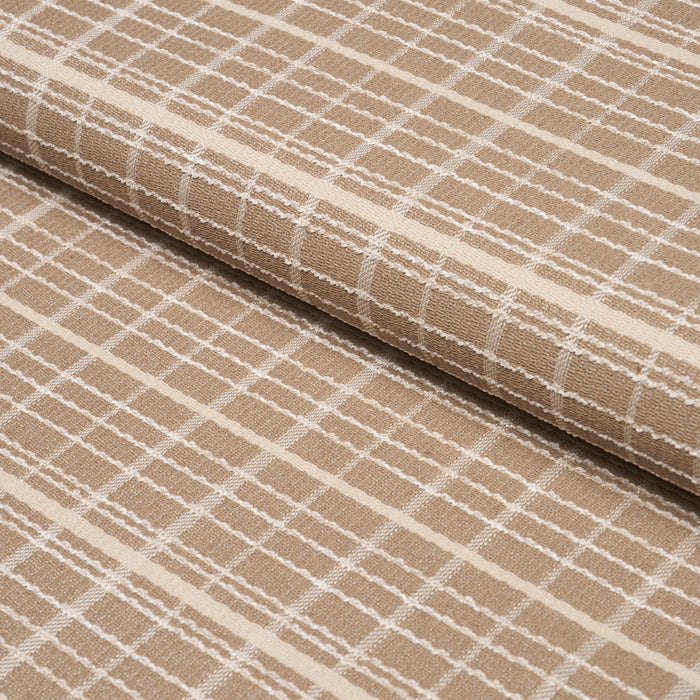Schumacher Merrick Performance Plaid Beige Fabric 87690