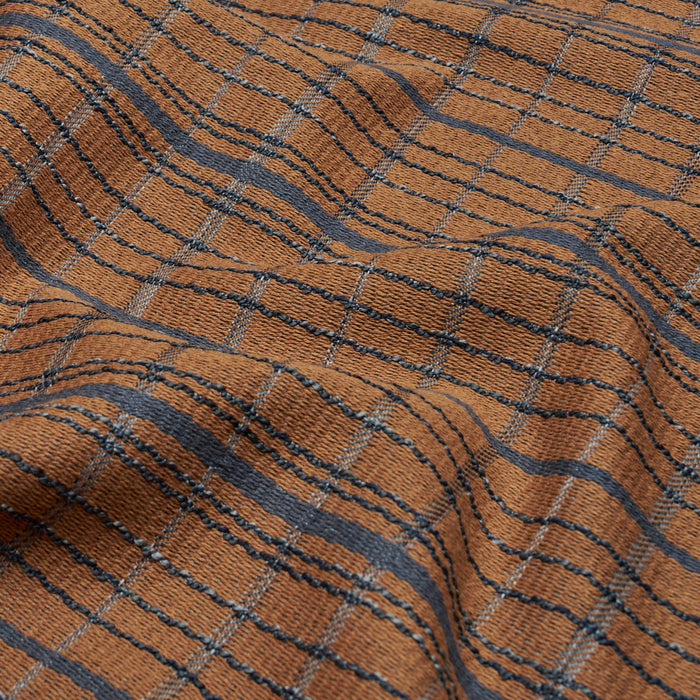 Schumacher Merrick Performance Plaid Sepia Fabric Sample 87692