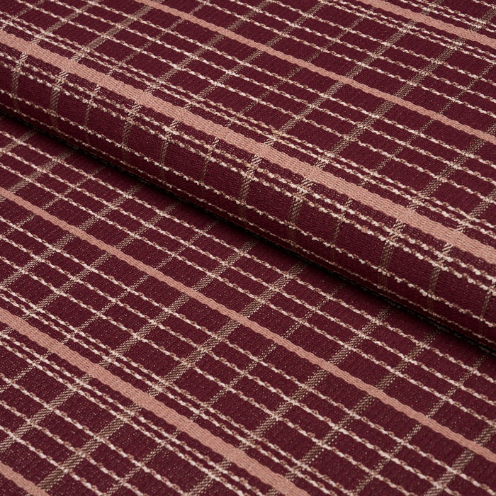 Schumacher Merrick Performance Plaid Garnet Fabric 87693